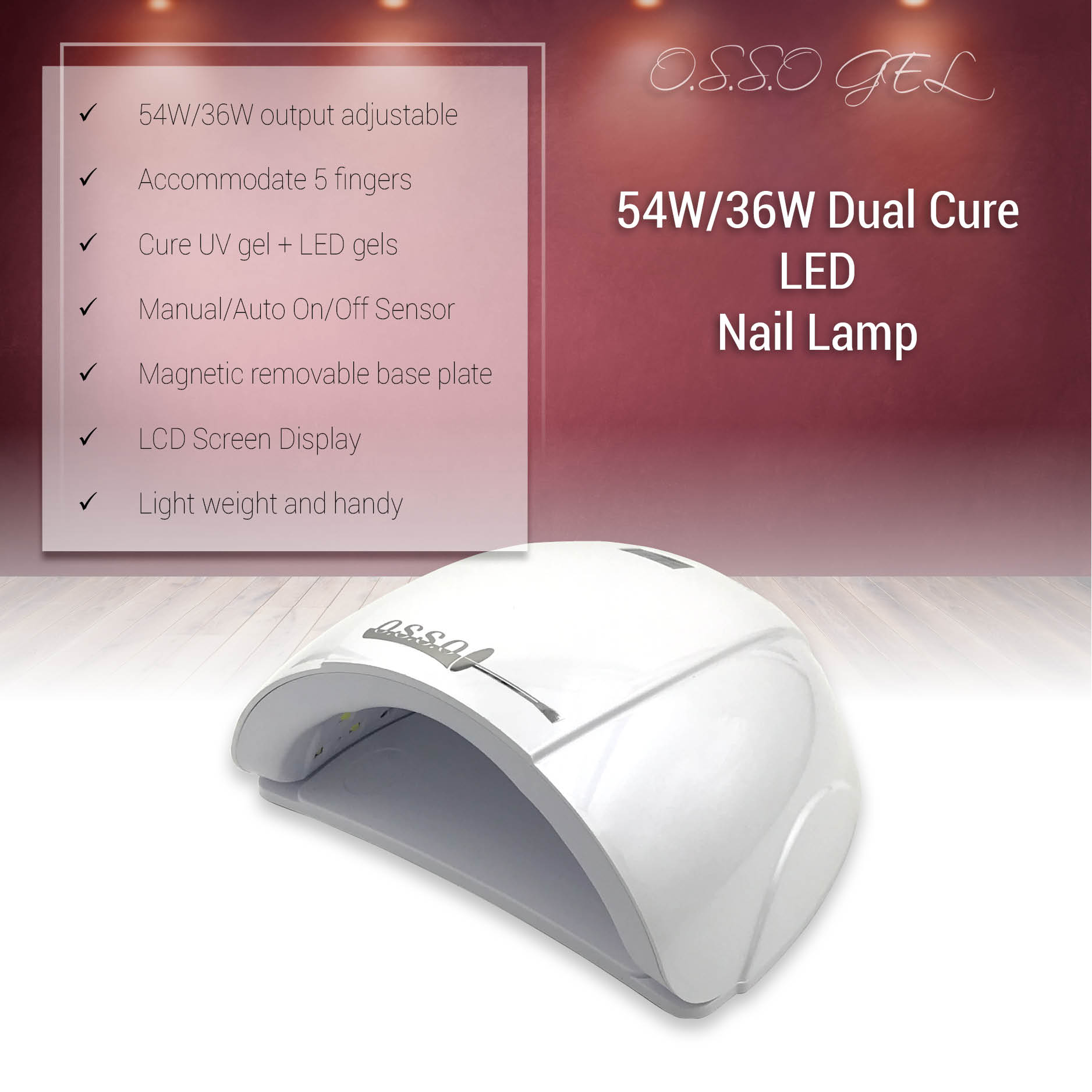 48W LED CCFL UV Nail Lamp 