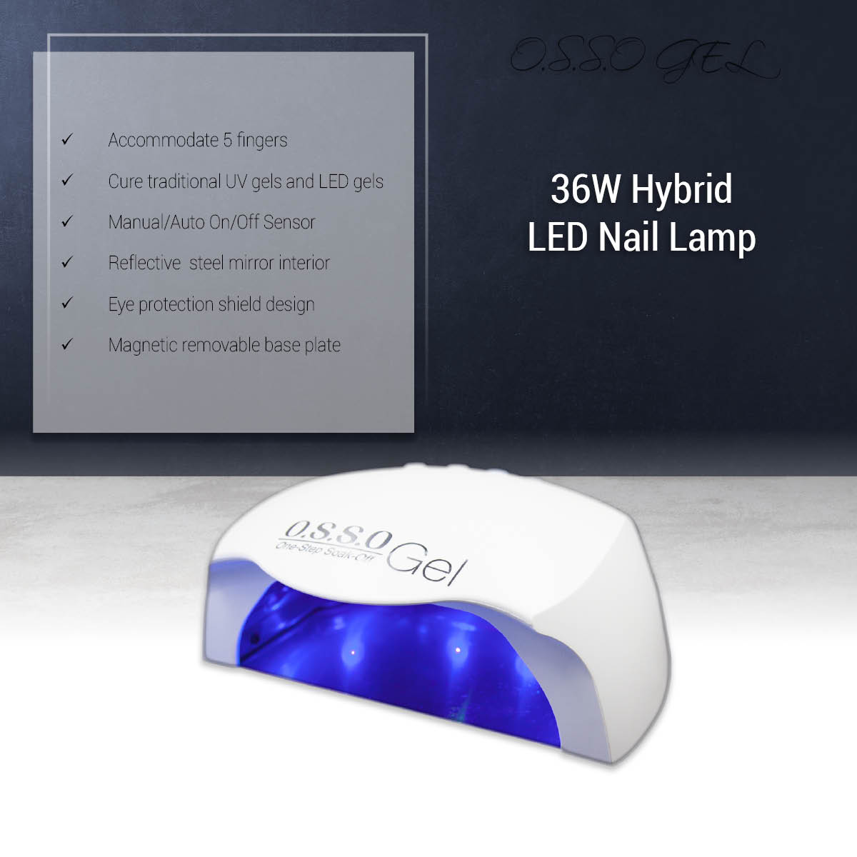 36W Hybrid LED Nail Lamp 