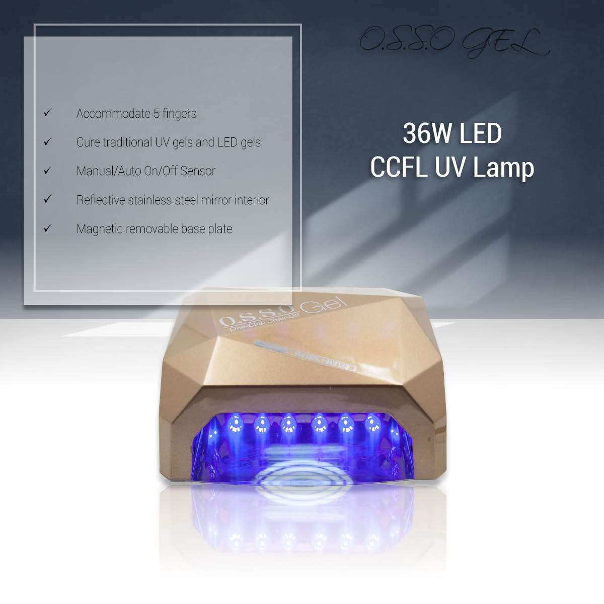 36W LED CCFL UV Nail Lamp