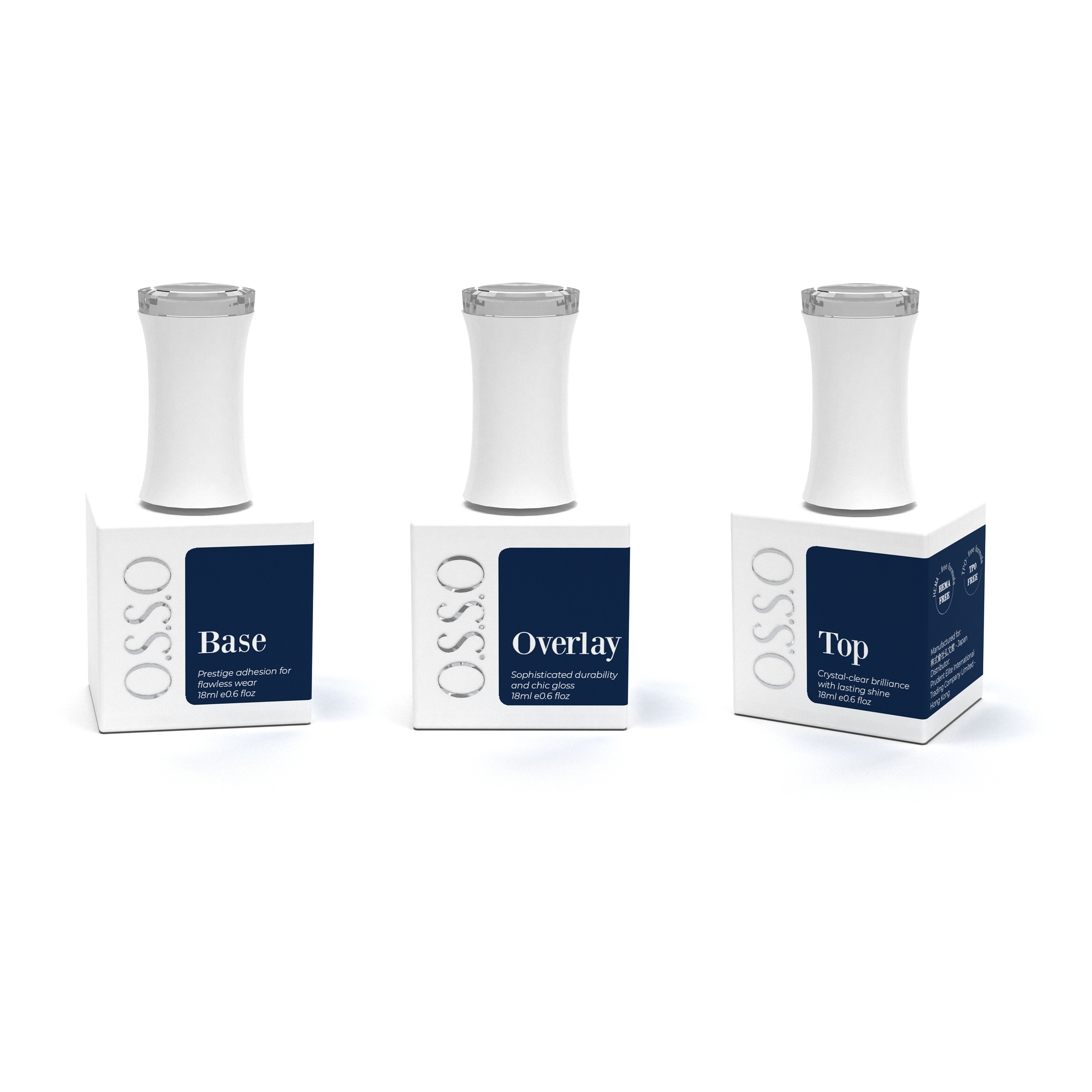 Base Overlay Top Set 底膠加固封層3件套裝 18ml